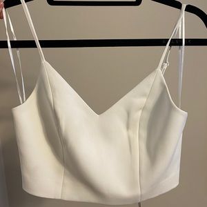 Ivory crop top with zipper back